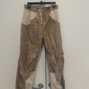 Men's Two-Tone Tan Cargo Jogger Pants